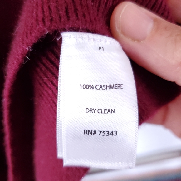 Ethan Pierce 100% Cashmere 2-Ply Sweater, Men's burgandy, Size XL - Picture 4 of 4